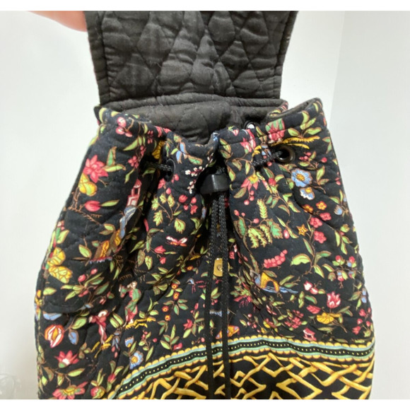 Vera Bradley Backpack Ming 2001 retired pattern toggle clasp tote quilted cotton - Picture 3 of 10
